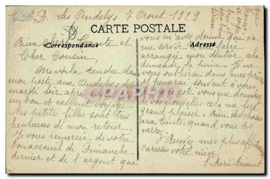 CPA Marseille Ascensuers de ND de la Garde  — Rückseite
