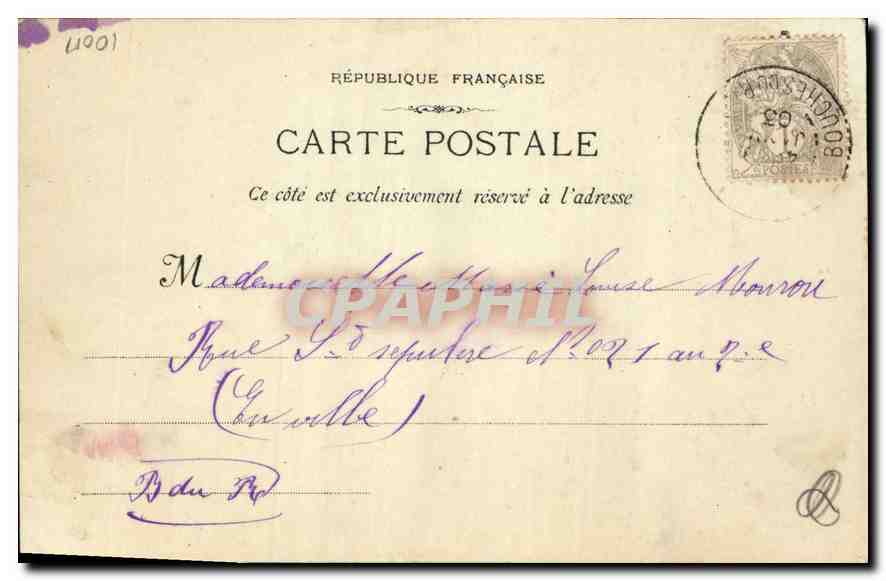 CPA Marseille Ascenseurs de ND de la Garde  — Rückseite