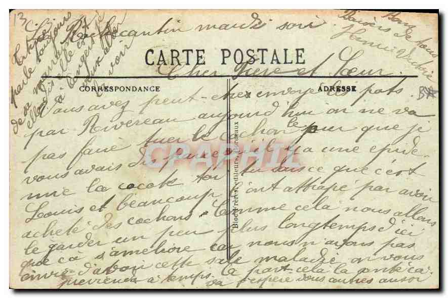 CPA Marseille La Gare Saint Charles Depart  — Verso