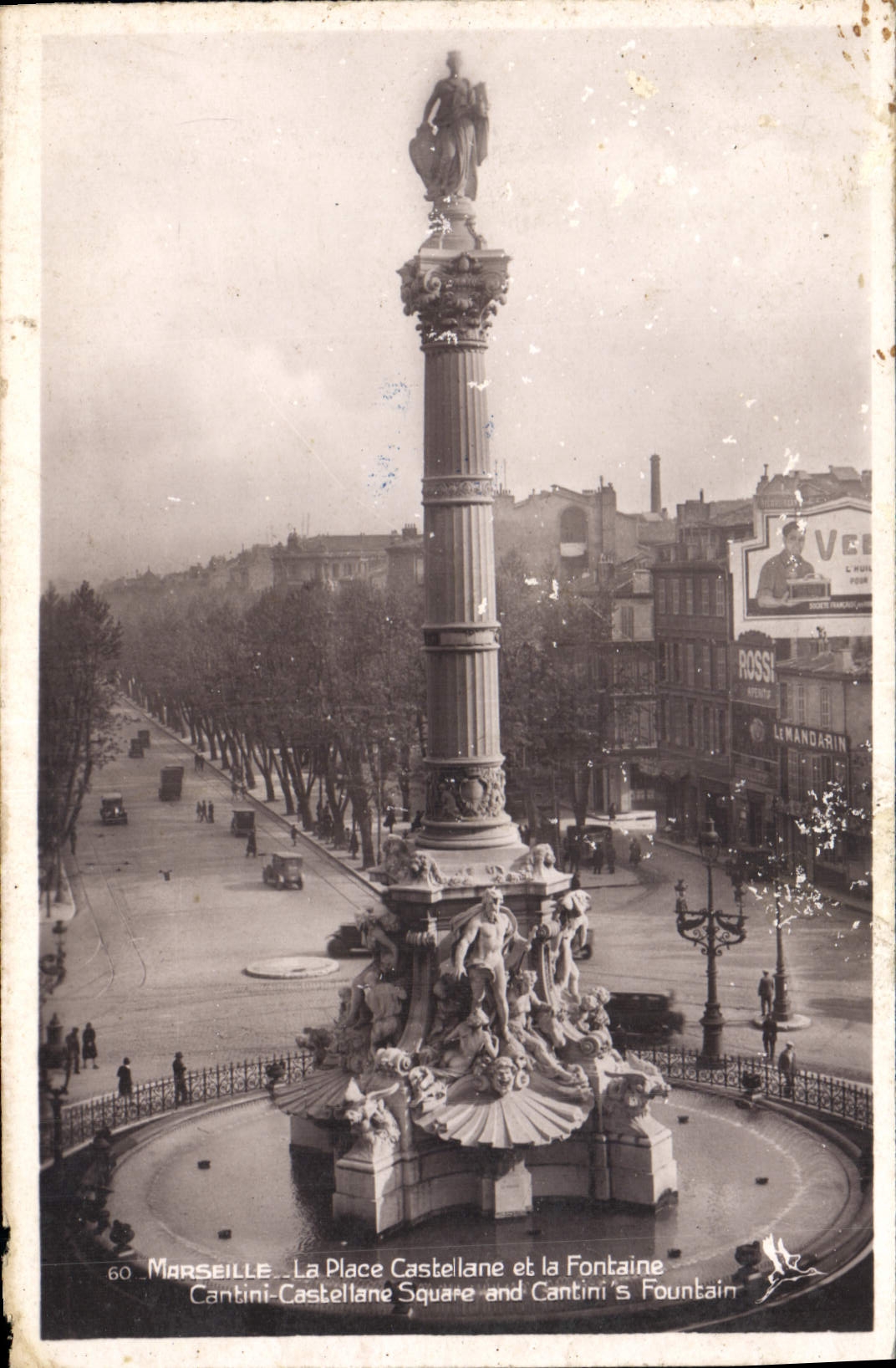 Marsella - La Plaza Castellane y la Fuente Cantini — Edición La Cigogne