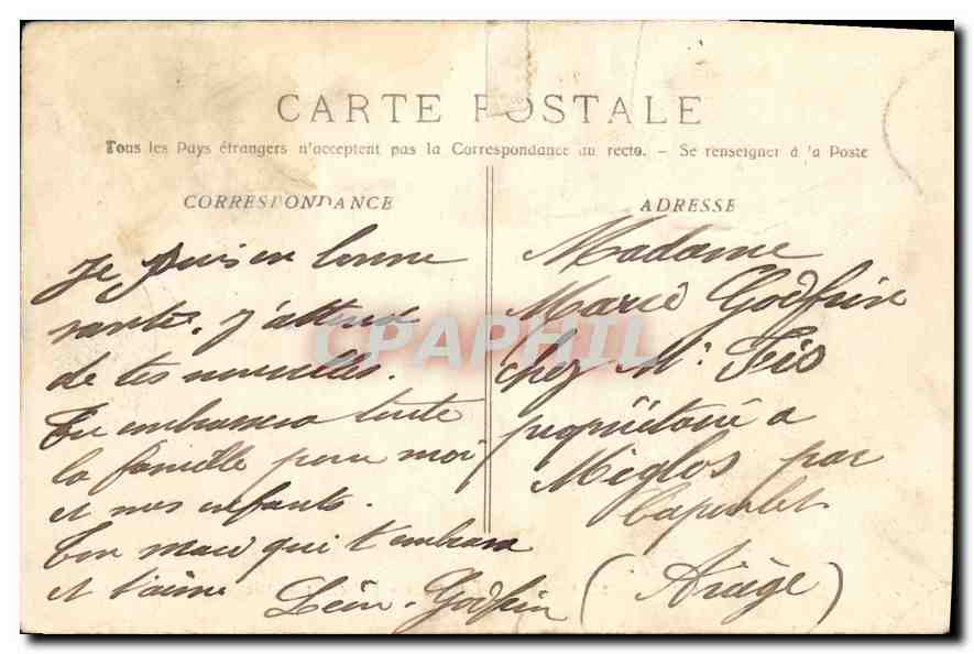 CPA Marseille Caserne Busserade Entree Principale  — Rückseite