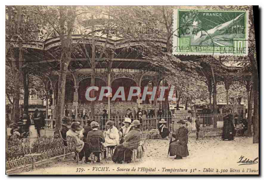 CPA Vichy Souce de l'Hopital Temperature 31 