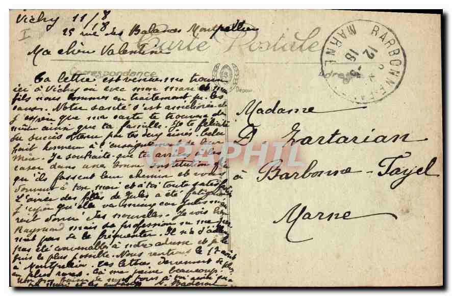 CPA Vichy Sources Lucas et Mesdames  — Verso