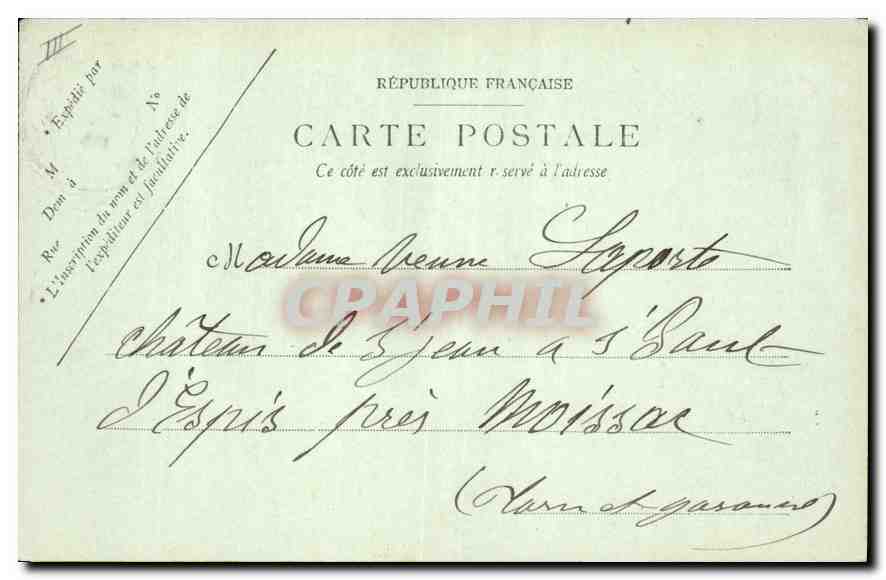 CPA Vichy Parc et Source Lardy  — Verso