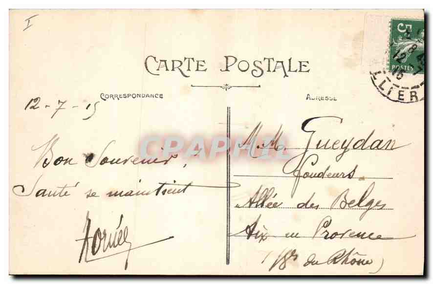 CPA Vichy Etablissement Thermal  — Rückseite