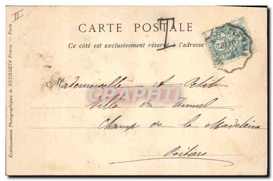 CPA Vichy Palais des Sources les Sources Chomel et Lucas  — Verso