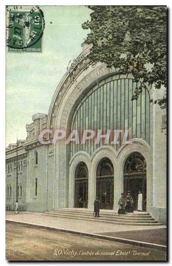 CPA Vichy l'entree dunouvel Etabl Thermal 