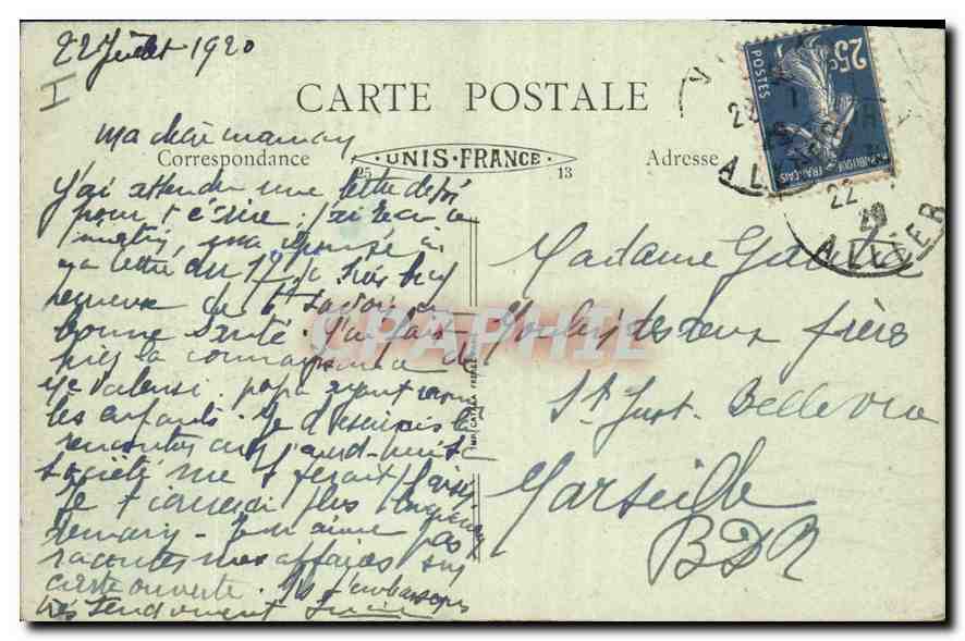 CPA Vichy Allier Un coin du Parc des Celestins  — Rückseite