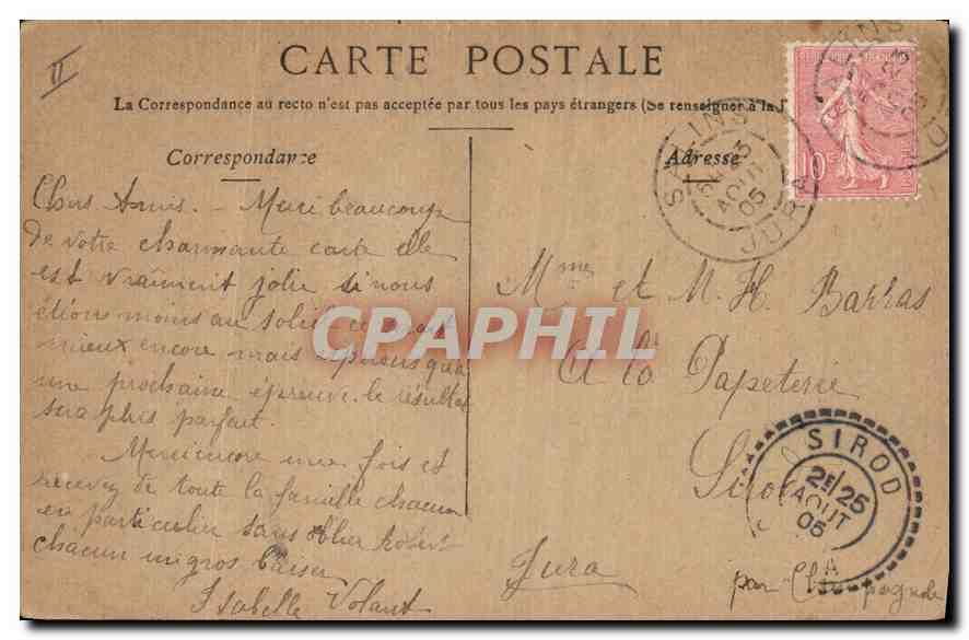 CPA Vichy Palais des sources Mesdames  — Rückseite