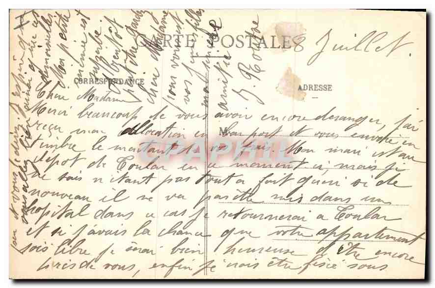 CPA Vichy L'Etablissement Thermal  — Rückseite