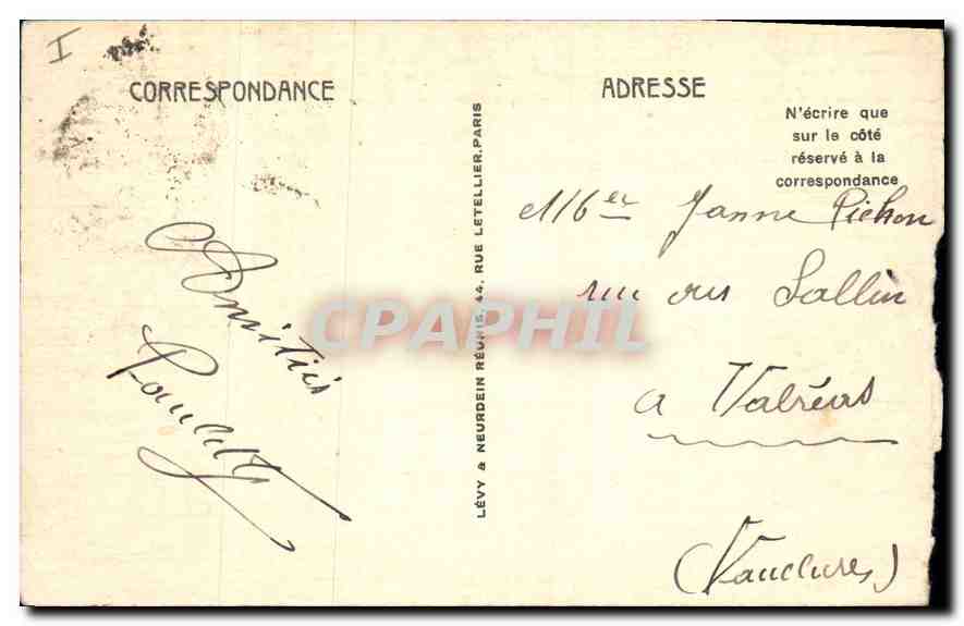 CPA Vichy Le Parc des Celestins  — Verso