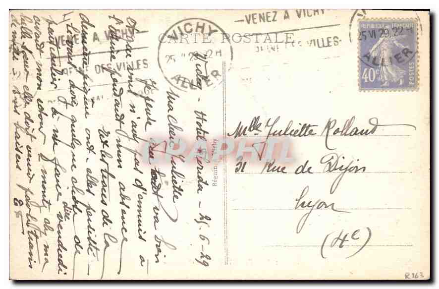 Vichy - La Restauration — éditeur Idéal, n° 338 — Rückseite