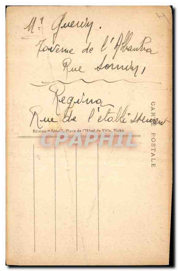 CPA Vichy Source des Celestins  — Back