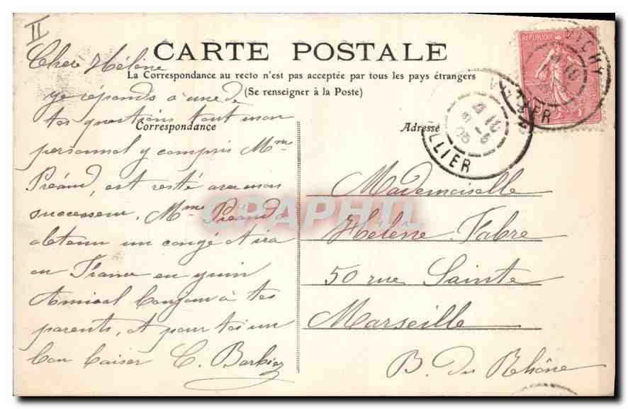 CPA Vichy Les Galeries couvertes du nouvel Etablissement  — Rückseite