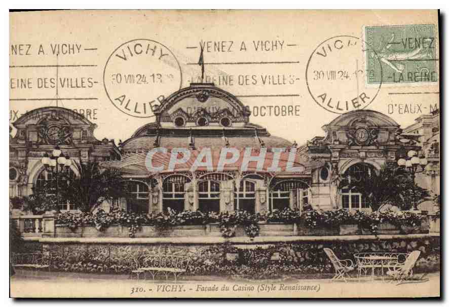 CPA Vichy Facade du Casino 