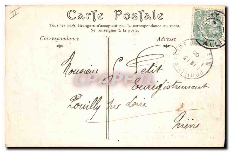 CPA Vichy Le Parc Galerie Promenoir  — Verso