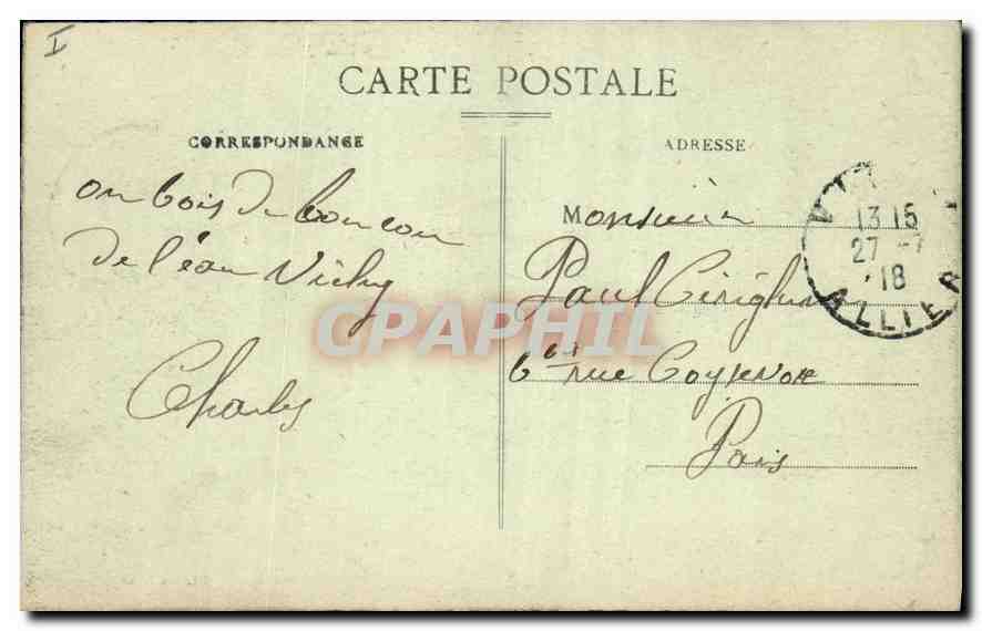 Vichy — Façade Principale du Casino — Édition L. D. — Rückseite
