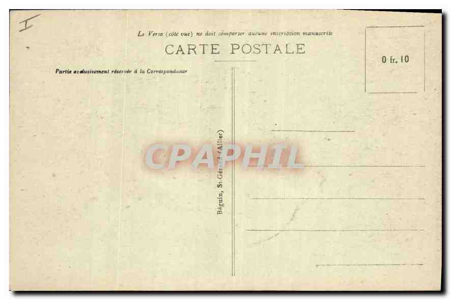 CPA Vichy Le Parc  — Rückseite