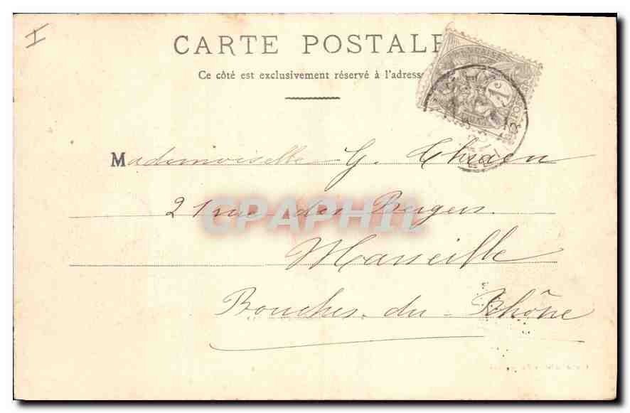 Vichy — Jardin du Casino — Cheché Galeries Parisiennes — Verso