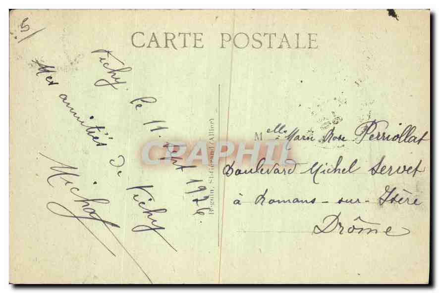 CPA Vichy Abside de l'Eglise Saint Louis  — Verso