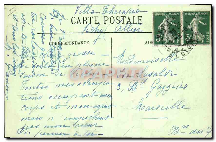 CPA Vichy Un coin du casino  — Rückseite