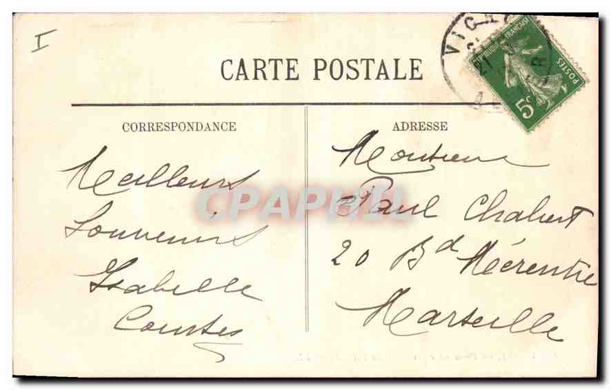 CPA Vichy Promenade des Bords de l'Allier  — Rückseite