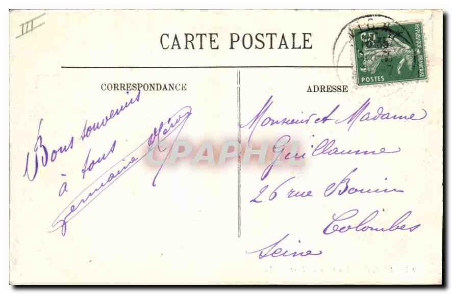 CPA Vichy Un coin du Parc  — Rückseite