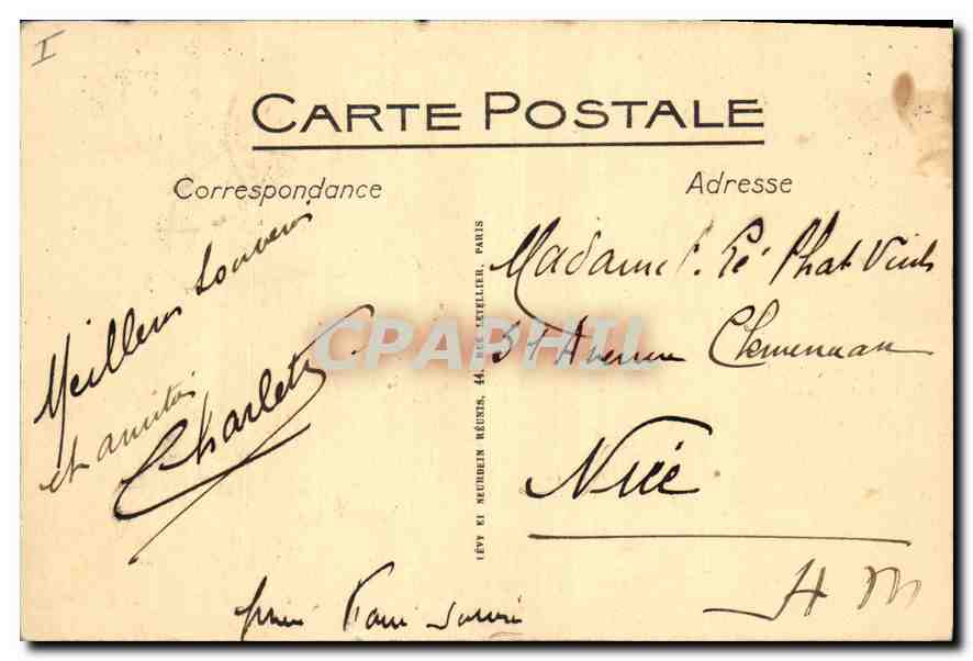 CPA Vichy Un coin du Parc des Celestins  — Rückseite