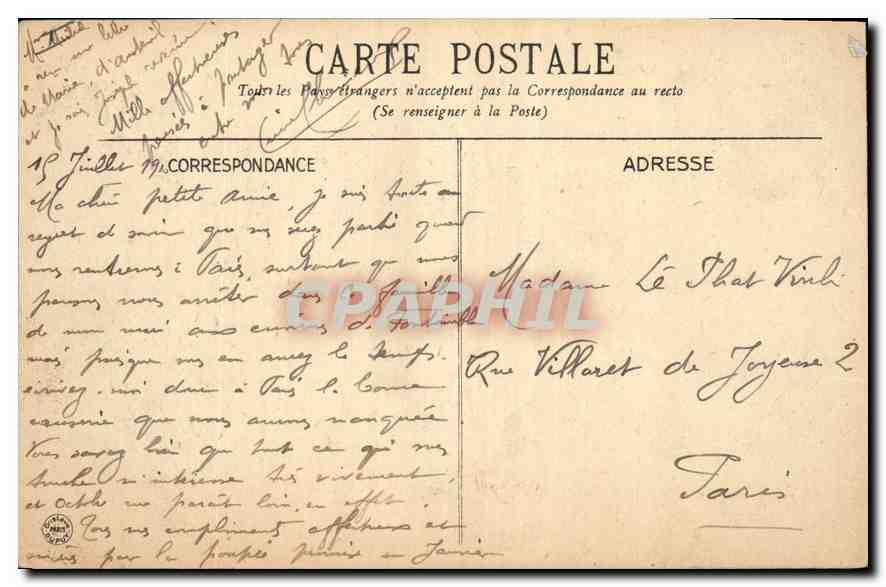 CPA Vichy Source Lardy  — Rückseite