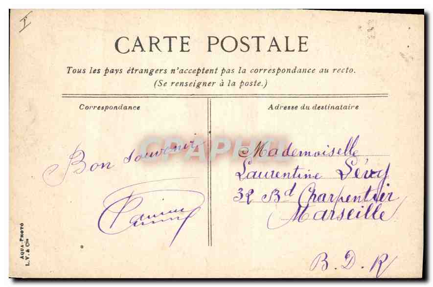 CPA Vichy l'Hotel Sevigne  — Rückseite