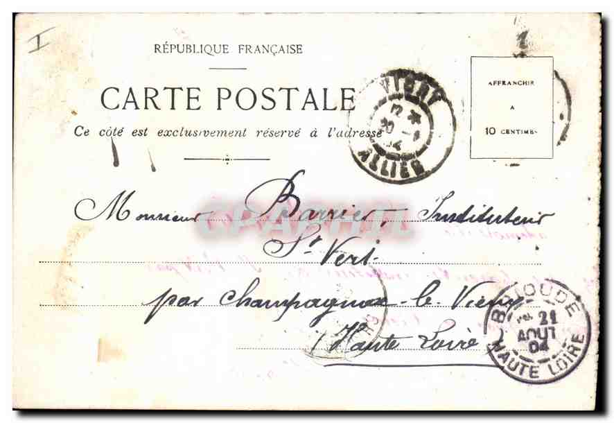 CPA Etablissement Thermal Vichy  — Verso