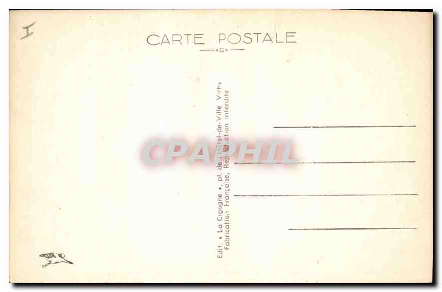 CPA Vichy Etablissement Thermal de 2 classe  — Rückseite