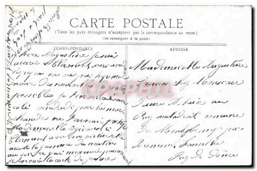 CPA Vichy Maison de Madame de Sevigne  — Rückseite