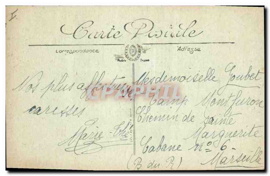 CPA Vichy La Facade du Casino  — Verso