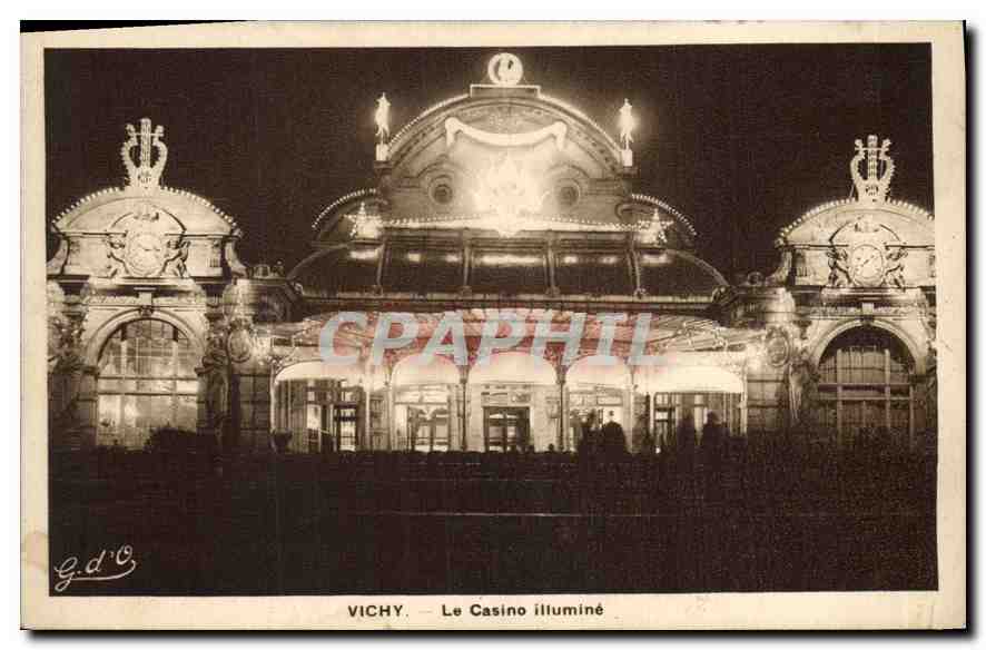 CPA Vichy Le Casino illumine 
