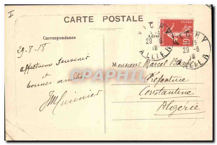 CPA Vichy Place Victor Hugo  — Verso