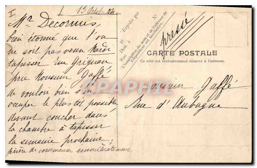 CPA Vichy Le Pont sur l'Allier  — Verso