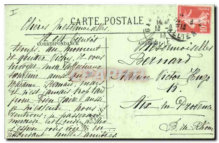Vichy — Le Casino — Édition Chartier, n° 181 — Rückseite