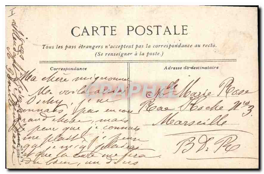 CPA Vichy le Casino  — Rückseite