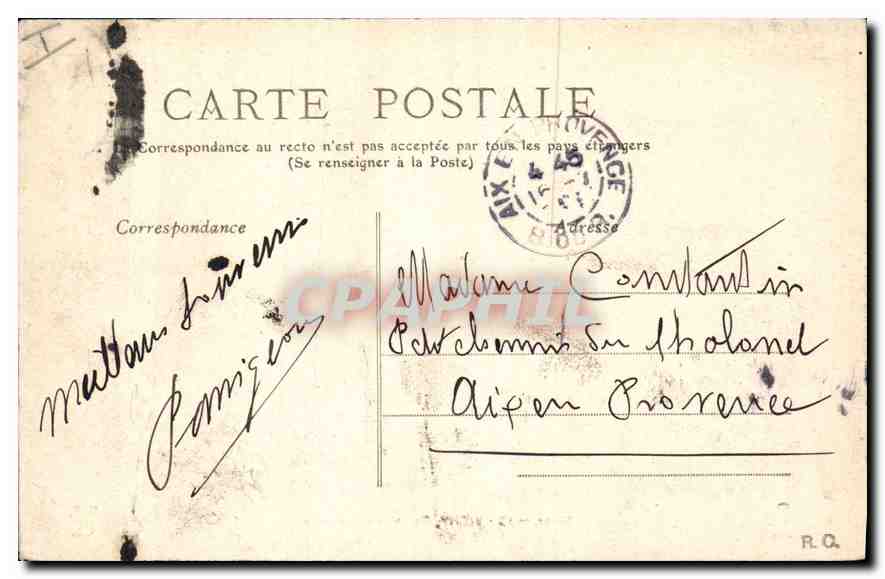 CPA Allier Vichy Galeries Couvertes  — Rückseite