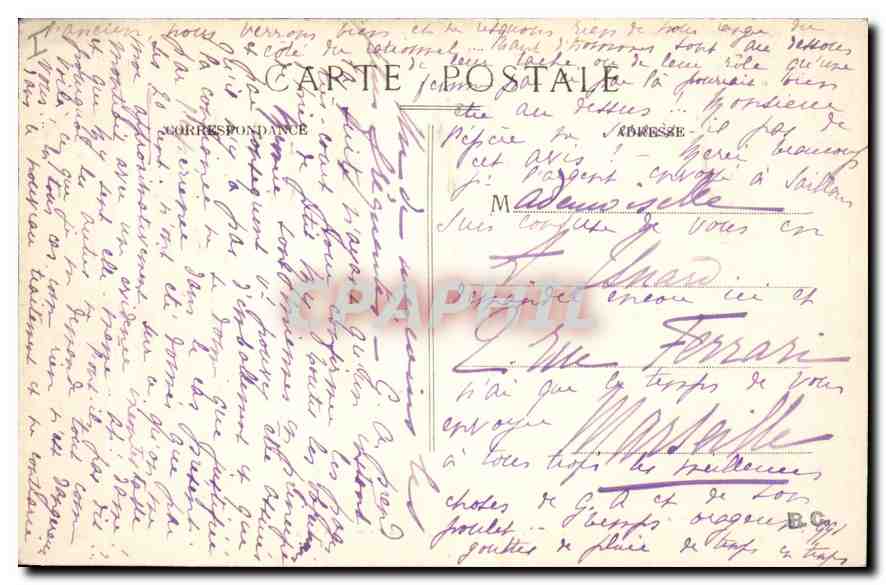 CPA Vichy Les Parcs pres du Bassin des Cygnes  — Rückseite