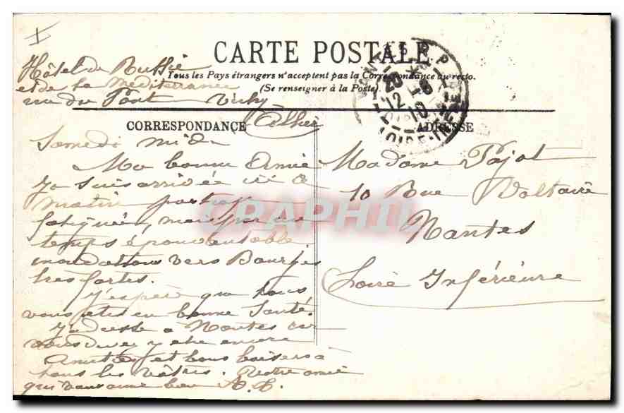 CPA Vichy La Maison de Madame de Sevigne  — Verso