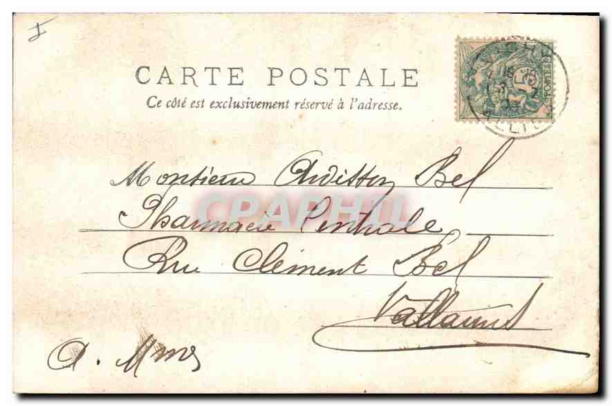 CPA Vichy Le Casino  — Back
