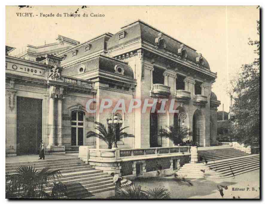 CPA Vichy Facade du Theatre du Casino 
