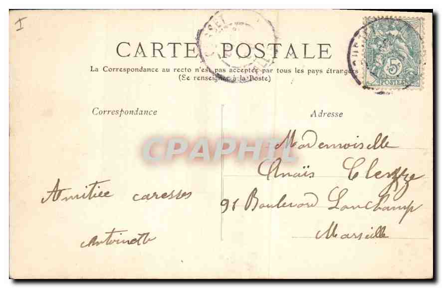CPA Allier Vichy le Casino  — Rückseite