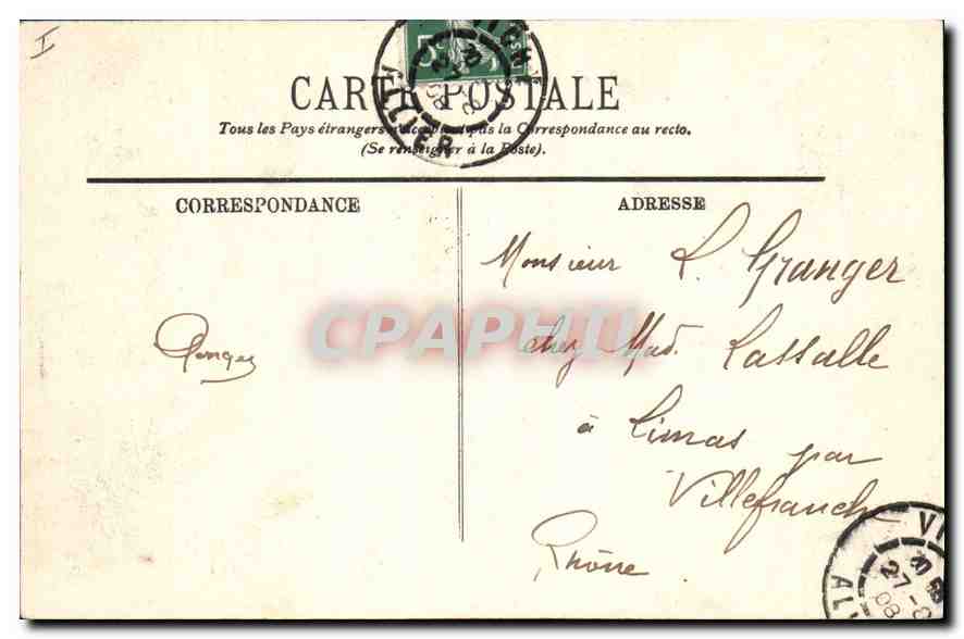 CPA Vichy Vue prise de la Terrasse du Casino  — Rückseite