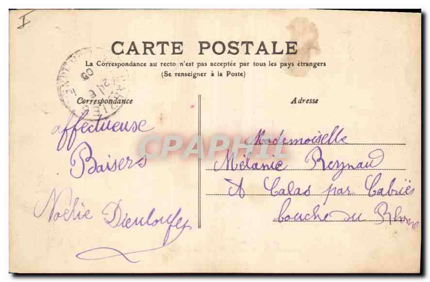 CPA Allier Vichy le Pont sur l'Allier  — Verso