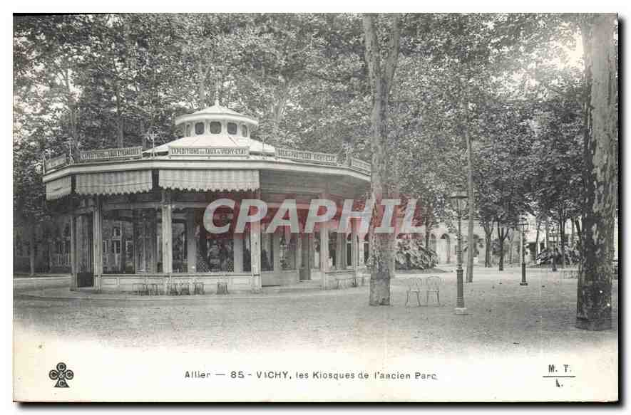 CPA Allier Vichy les Kiosques de l'ancien Parc 
