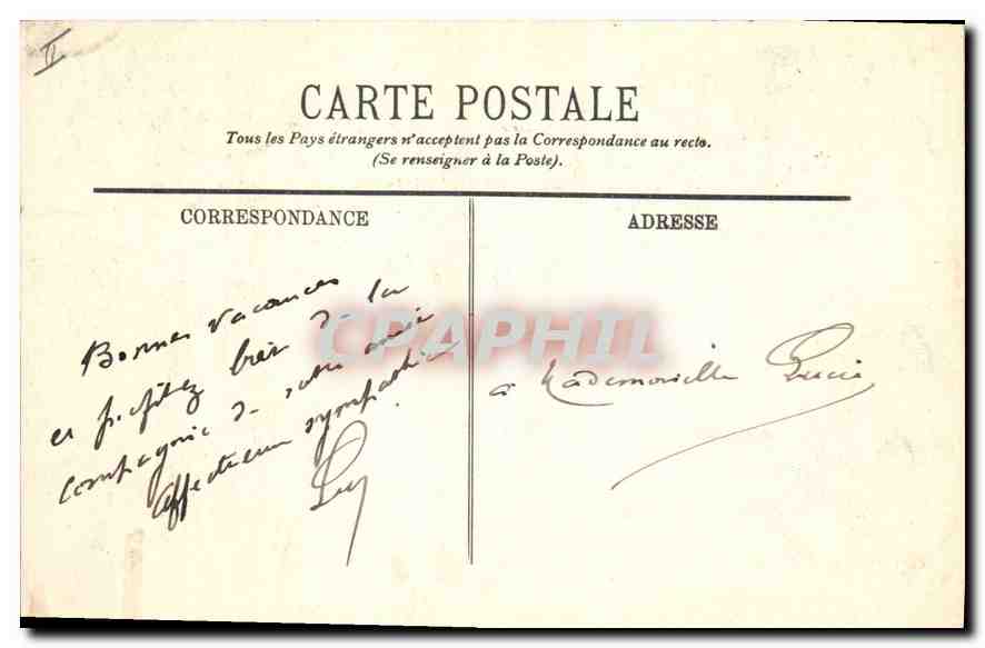 CPA Vichy L'Allee du Casino  — Verso