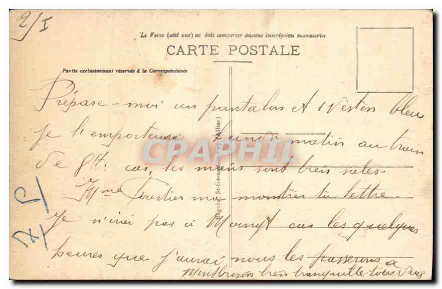 Vichy - Le Golf — Jadel, n° 426 — Rückseite